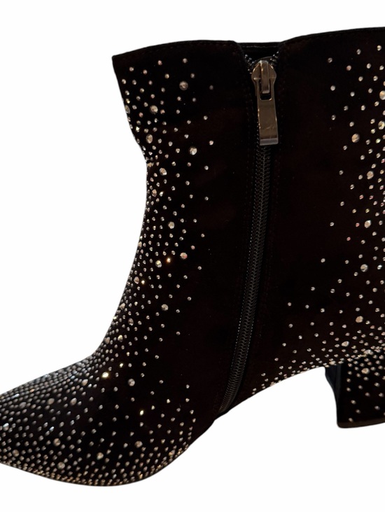 Temu Shoes - Temu NIB Sparkle Black Sparkle Chelsea Boots Zippered size 9
